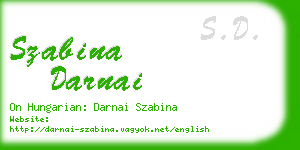 szabina darnai business card